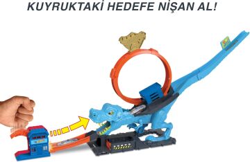 Hot Wheels Dinozor ile Mücadele Oyun Seti, 4 yaş ve üzeri, HKX42