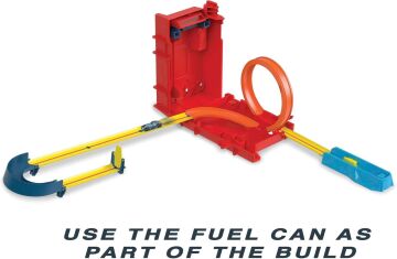 Hot Wheels Track Builder Benzin Bidonu Akrobasi Seti, 4 yaş ve üzeri, HDX78