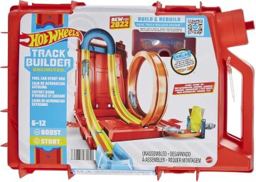 Hot Wheels Track Builder Benzin Bidonu Akrobasi Seti, 4 yaş ve üzeri, HDX78