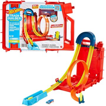 Hot Wheels Track Builder Benzin Bidonu Akrobasi Seti, 4 yaş ve üzeri, HDX78