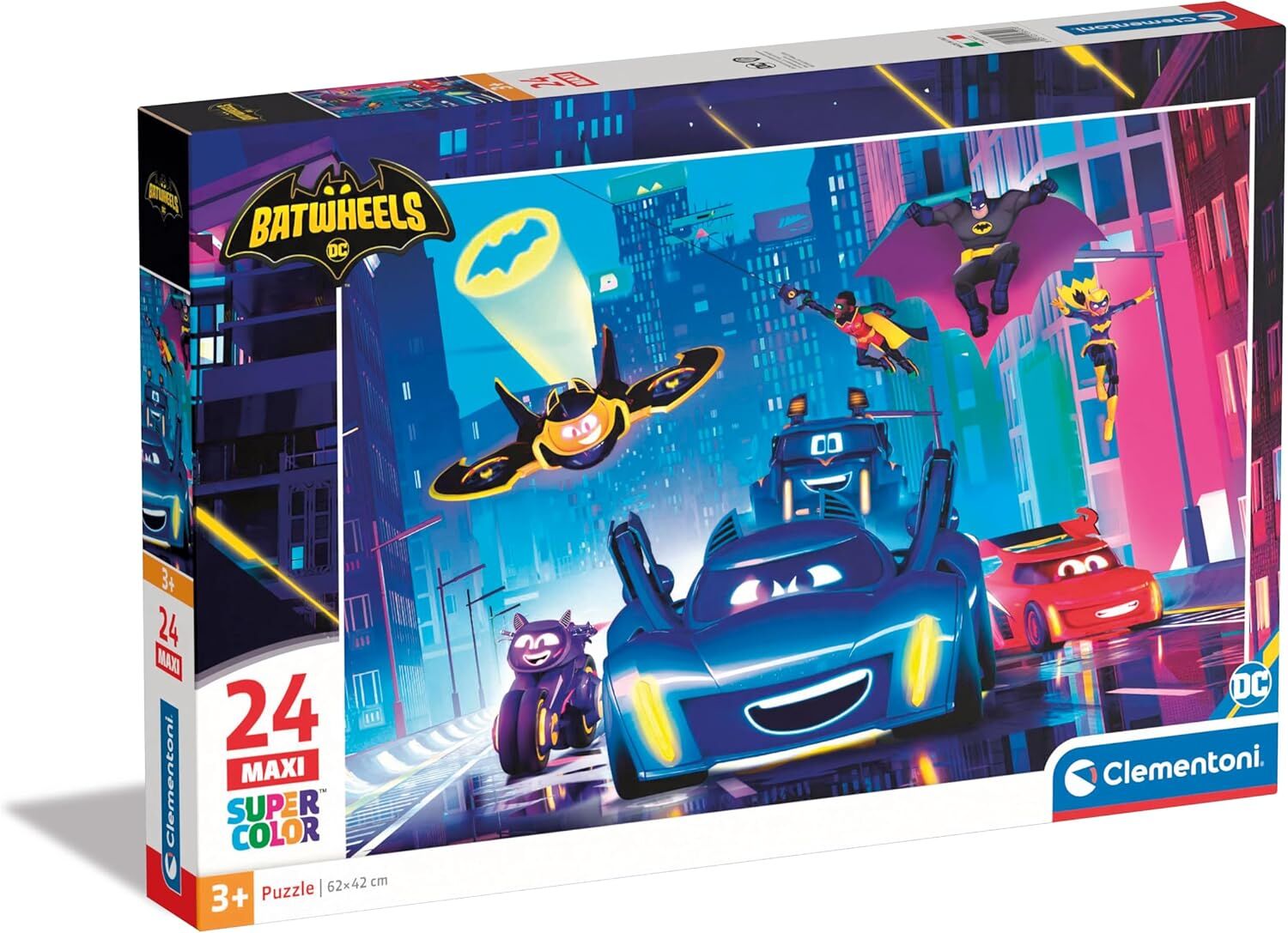 CLEMENTONI 24 el. Maxi Super Kolor Batwheels [PUZZLE]