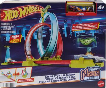 Hot WHeeLS Neon Yarışlar Çifte Çemberde Yarış Seti