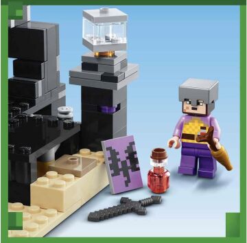 LEGO® Minecraft® End Arenası 21242-8 Yaş ve Üzeri Çocuklar için Ender Ejderhalı Oyuncak Yapım Seti (252 Parça)