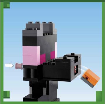 LEGO® Minecraft® End Arenası 21242-8 Yaş ve Üzeri Çocuklar için Ender Ejderhalı Oyuncak Yapım Seti (252 Parça)