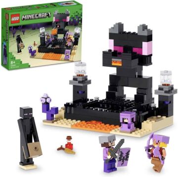 LEGO® Minecraft® End Arenası 21242-8 Yaş ve Üzeri Çocuklar için Ender Ejderhalı Oyuncak Yapım Seti (252 Parça)