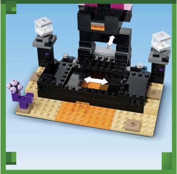 LEGO® Minecraft® End Arenası 21242-8 Yaş ve Üzeri Çocuklar için Ender Ejderhalı Oyuncak Yapım Seti (252 Parça)
