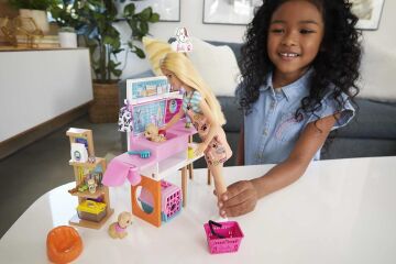 Barbie ve Evcil Hayvan Dükkanı Oyun Seti, 3 yaş ve üzeri, GRG90