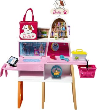 Barbie ve Evcil Hayvan Dükkanı Oyun Seti, 3 yaş ve üzeri, GRG90