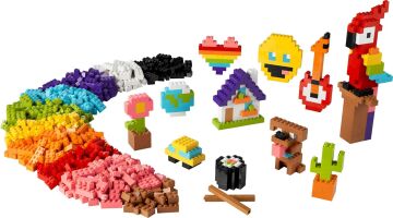 LEGO® Classic Bir Sürü Yapım Parçası 11030-5 Yaş ve Üzeri Çocuklar için Çiçek, Model ve Emojiler gibi Bir Çok Model İnşa Edebileceğiniz Renkli, Yaratıcı Oyuncak Yapım Seti (1000 Parça)