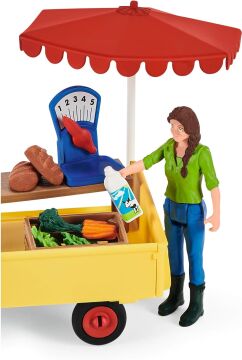 Schleich 42528 Farm World Gezici Pazar Standı, Çok Renkli