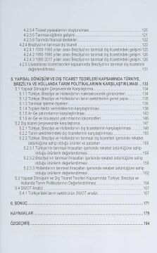 Türkiyenin Tarımdaki Yapısal Dönüşümü: Brezilya ve Hollanda Örnekleri İle Karşılaştırılması