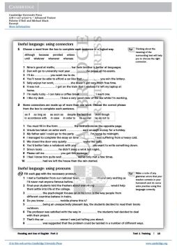 Advanced Trainer Six Practice Tests with Answers with Audio