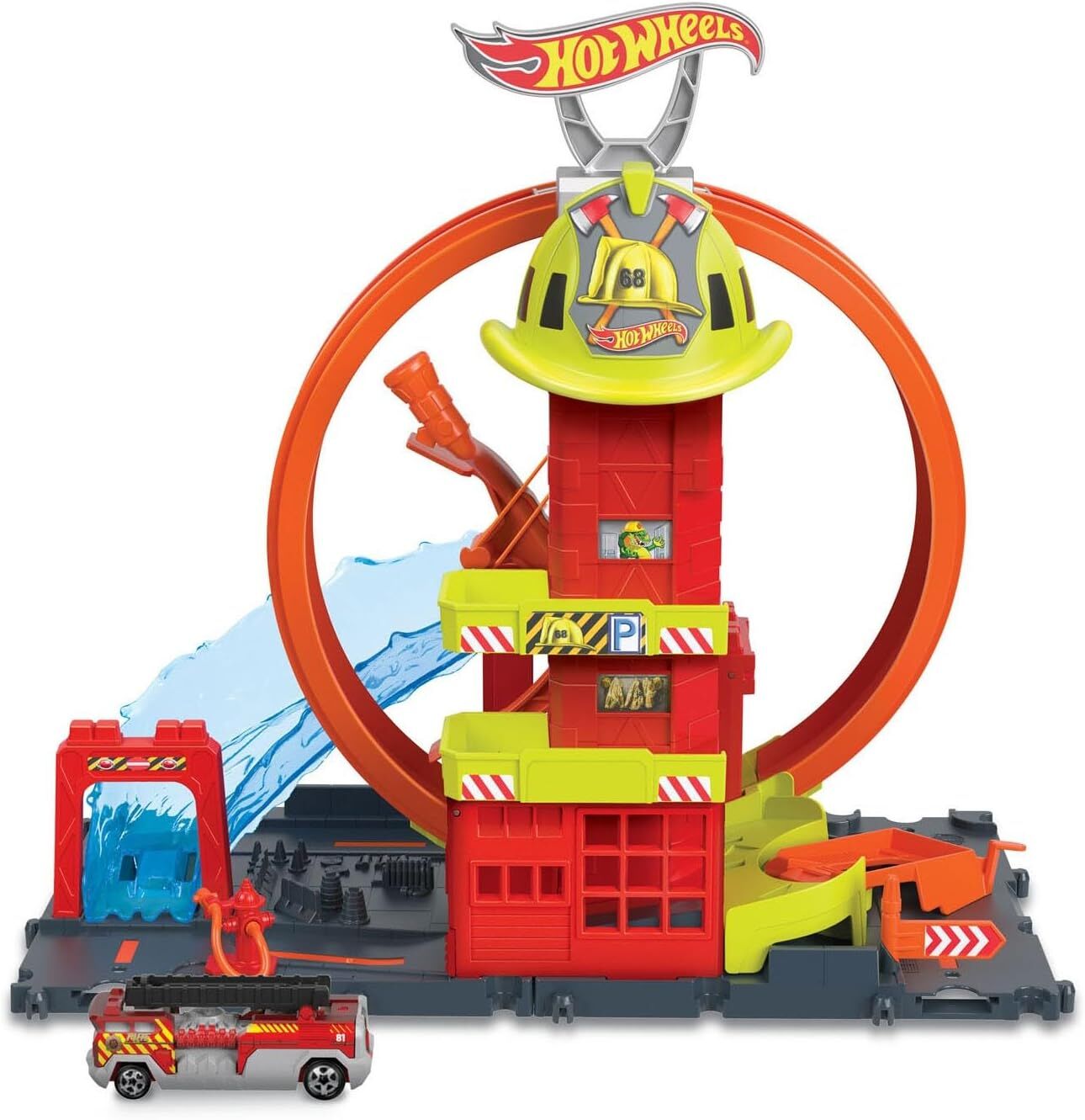 Hot Wheels Çember Pistli İftaiye İstasyonu, 4 yaş ve üzeri, HKX41