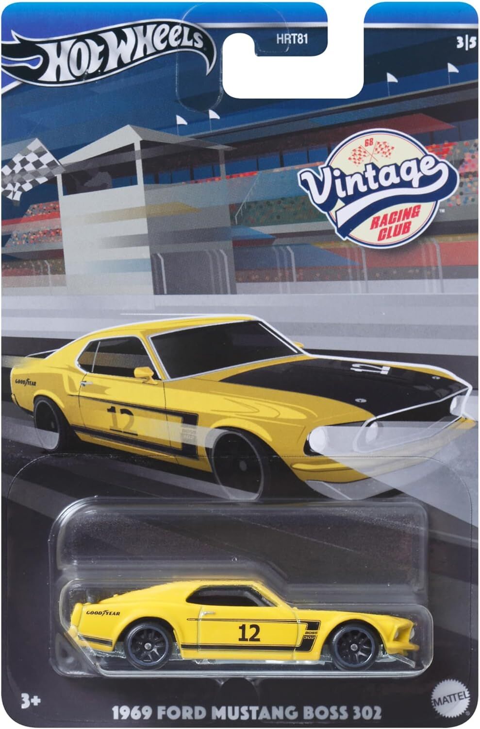 Hot Wheels 1969 FORD MUSTANG BOSS 302 VİNTAGE Arabalar Özel Seri HRV08 - HRT81