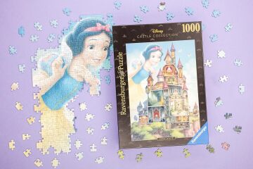 Ravensburger Disney Castle Koleksiyonu: Kar Beyazı Yetişkinler için 1000 Parça Yapboz - 17329 - Her Parça Eşsizdir, Softclick Teknolojisi Parçaların Mükemmel Bir Şekilde Uyması Demektir, 27 x 20