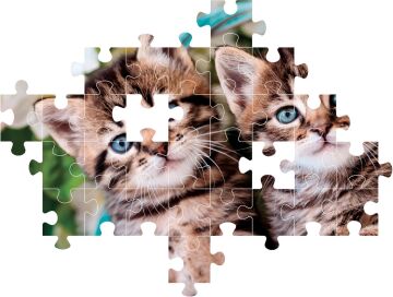 CLEMENTONI 60 el. Super Kolor Lovely Kitty Twins [PUZZLE]