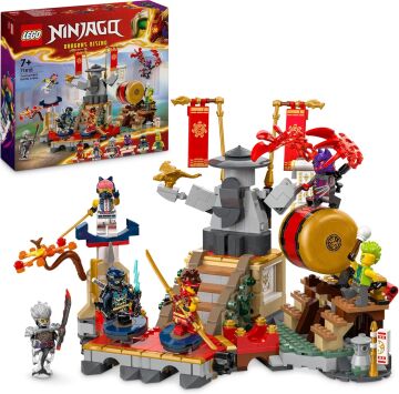 LEGO NINJAGO Turnuva Savaş Arenası 71818 – 7 Yaş ve Üzeri İçin 6 Minifigür İçeren Yaratıcı Oyuncak Yapım Seti (659 Parça)