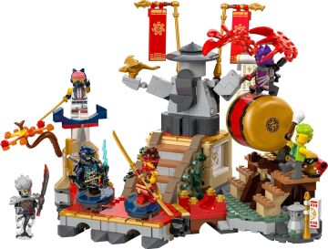 LEGO NINJAGO Turnuva Savaş Arenası 71818 – 7 Yaş ve Üzeri İçin 6 Minifigür İçeren Yaratıcı Oyuncak Yapım Seti (659 Parça)