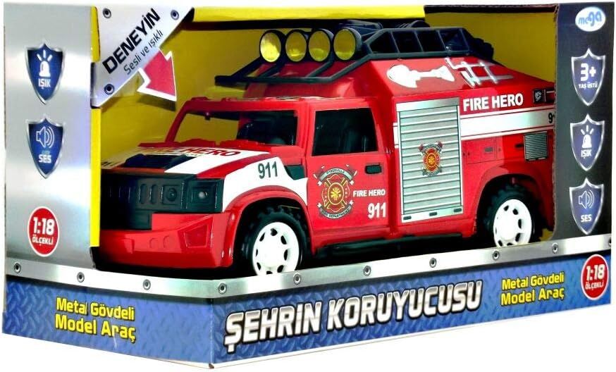 Sürtmeli Sesli Işıklı İtfaiye Aracı