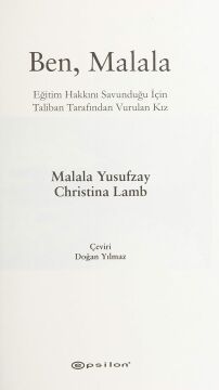 Ben, Malala: 2014 Nobel Barış Ödülü