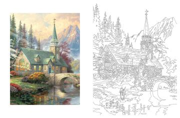 Posh Adult Coloring Book: Thomas Kinkade Designs for Inspiration & Relaxation: 14