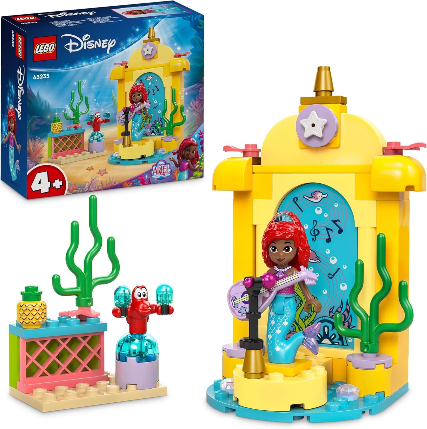 LEGO Disney Princess Ariel’in Müzik Sahnesi 43235 – 4 Yaş ve Üzeri Prenses Seven Çocuklar için Yaratıcı Oyuncak Yapım Seti (60 Parça)