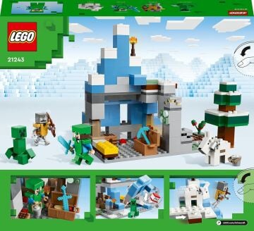 LEGO® Minecraft® Donmuş Tepeler 21243-8 Yaş ve Üzeri Çocuklar için Oyunun Buzlu Biyomunu İçeren Oyuncak Yapım Seti (304 Parça)