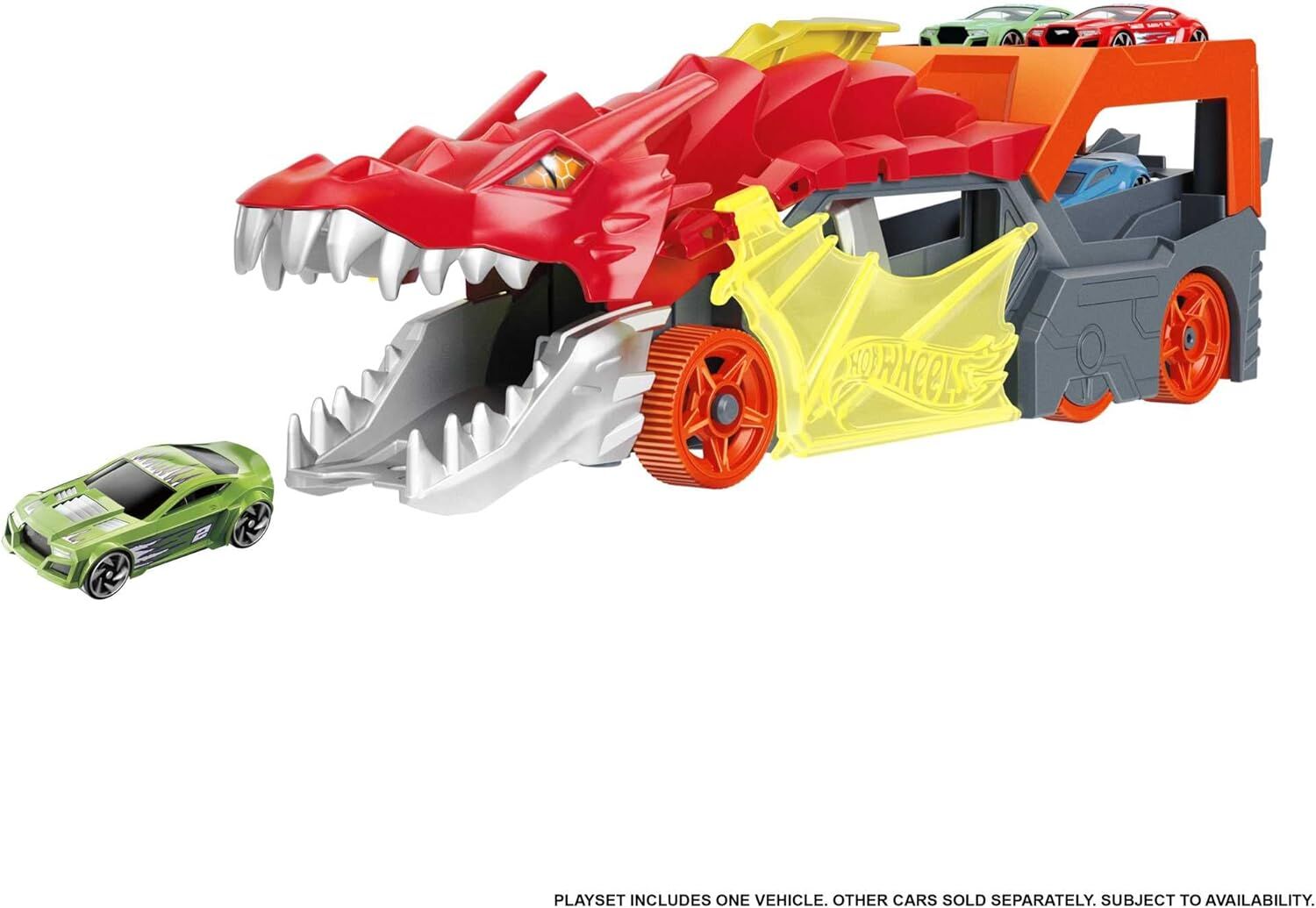 Hot Wheels Fırlatıcı ve Taşıyıcı Ejderha, 3 yaş ve üzeri, GTK42