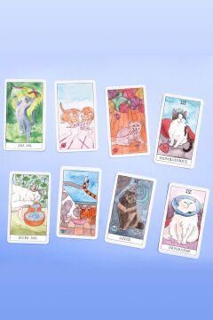 Kedi Tarot: 78 Kart ve Rehber Kitap - Özel Kutulu Set