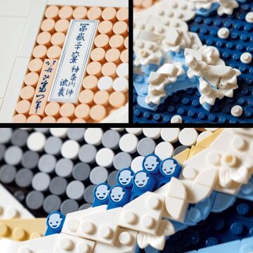 LEGO Icons Art Hokusai Büyük Dalga 31208 Sanatseverler ve Yetişkinler için Japon Tablo Yapım Seti (1810 Parça)