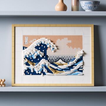 LEGO Icons Art Hokusai Büyük Dalga 31208 Sanatseverler ve Yetişkinler için Japon Tablo Yapım Seti (1810 Parça)