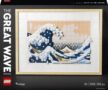 LEGO Icons Art Hokusai Büyük Dalga 31208 Sanatseverler ve Yetişkinler için Japon Tablo Yapım Seti (1810 Parça)