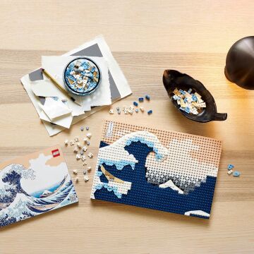 LEGO Icons Art Hokusai Büyük Dalga 31208 Sanatseverler ve Yetişkinler için Japon Tablo Yapım Seti (1810 Parça)