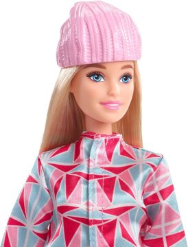 Barbie Snowboard Sporcusu Bebek (30 cm), ceket, pantolon, atkı, kask, snowboard tahtası ve kupa, 3 yaş ve üzeri HCN32