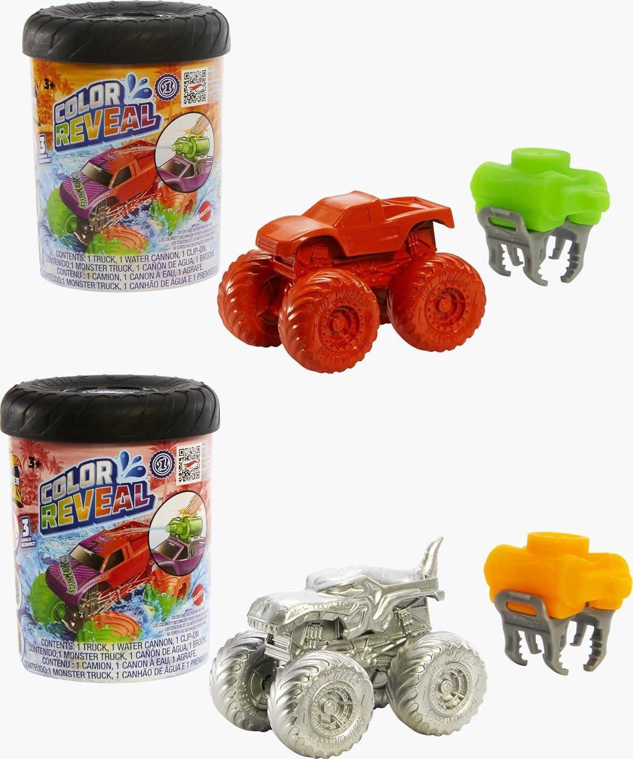 Hot Wheels Monster Trucks Color Reveal Renk Değiştiren Araçlar 2'li Paket
