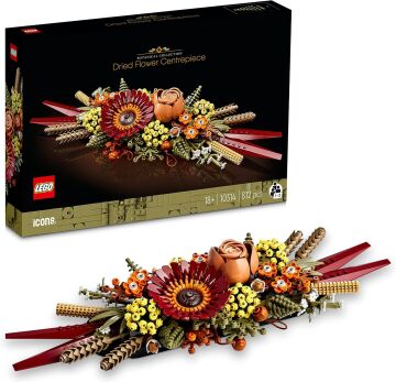LEGO Icons Kuru Çiçek Aranjmanı 10314 Yapım Seti - Yetişkinler İçin Dekoratif ve Koleksiyonluk Kuru Çiçek Aranjmanı Kendin Yap Yapım Seti (812 Parça)