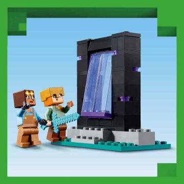 LEGO Minecraft Cephanelik 21252-7 Yaş Ve Üzeri Macera Oyunları Seven Çocuklar için 2 Adet LEGO Minecraft Figürü içeren Yaratıcı Oyuncak Yapım Seti (203 Parça)
