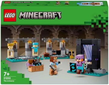 LEGO Minecraft Cephanelik 21252-7 Yaş Ve Üzeri Macera Oyunları Seven Çocuklar için 2 Adet LEGO Minecraft Figürü içeren Yaratıcı Oyuncak Yapım Seti (203 Parça)