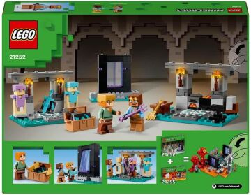 LEGO Minecraft Cephanelik 21252-7 Yaş Ve Üzeri Macera Oyunları Seven Çocuklar için 2 Adet LEGO Minecraft Figürü içeren Yaratıcı Oyuncak Yapım Seti (203 Parça)