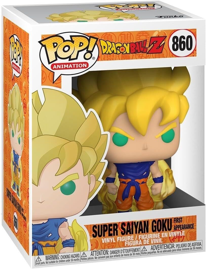 Funko 48600 POP animasyon: Dragon Ball Z S8-Super Saiyan Goku (First Appearance) Dragonball SS koleksiyon yapabilen oyuncak, çok renkli