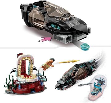 LEGO Marvel Kral Namor’un Taht Odası 76213-7 Yaş ve Üzeri Çocuklar için Black Panther Oyuncak Yapım Seti (355 Parça)