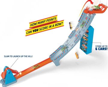 Hot Wheels Şampiyonluk Parkuru Yarış Seti, Hill Climb Champion Pist Seti, Fırlatıcılı GBF83