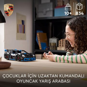 LEGO Technic Porsche GT4 e-Performance Yarış Arabası 42176 – 10 Yaş ve Üzeri Çocuklar İçin Oyuncak Uzaktan Kumandalı Araba Yapım Seti (834 Parça)
