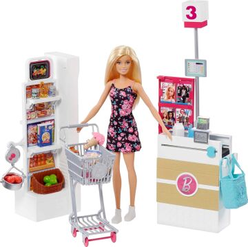 Barbie Süpermarkette Oyun Seti, 3 yaş ve üzeri, FRP01