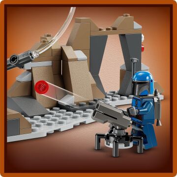 LEGO Star Wars: The Mandalorian Mandalore Pususu Savaş Paketi 75373, 6 Yaş ve Üzeri Çocuklar için 4 Minifigür İçeren Koleksiyonluk Yaratıcı Oyuncak Yapım Seti (109 Parça)