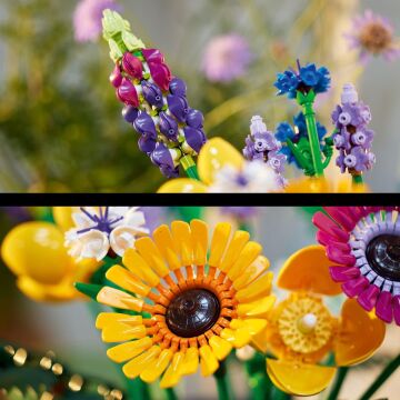 LEGO Icons Kır Çiçekleri Buketi 10313 Yapım Seti - Yetişkinler İçin Dekoratif ve Koleksiyonluk Kendin Yap Çiçek Buketi Yapım Seti (939 Parça)