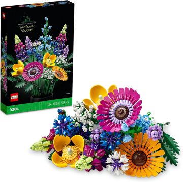 LEGO Icons Kır Çiçekleri Buketi 10313 Yapım Seti - Yetişkinler İçin Dekoratif ve Koleksiyonluk Kendin Yap Çiçek Buketi Yapım Seti (939 Parça)