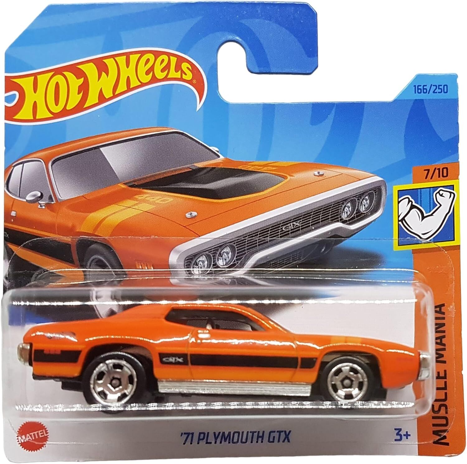 Hot Wheels - ´71 Plymouth GTX - Muscle Mania 7/10 - HKJ56 - Short Card - Chrysler - turuncu - Mattel 2023