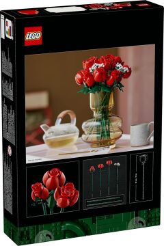 LEGO Icons Gül Buketi 10328 - Yetişkinler için Dekoratif, Koleksiyonluk ve Sergilenebilir Yaratıcı Çiçek Model Yapım Seti (822 Parça)