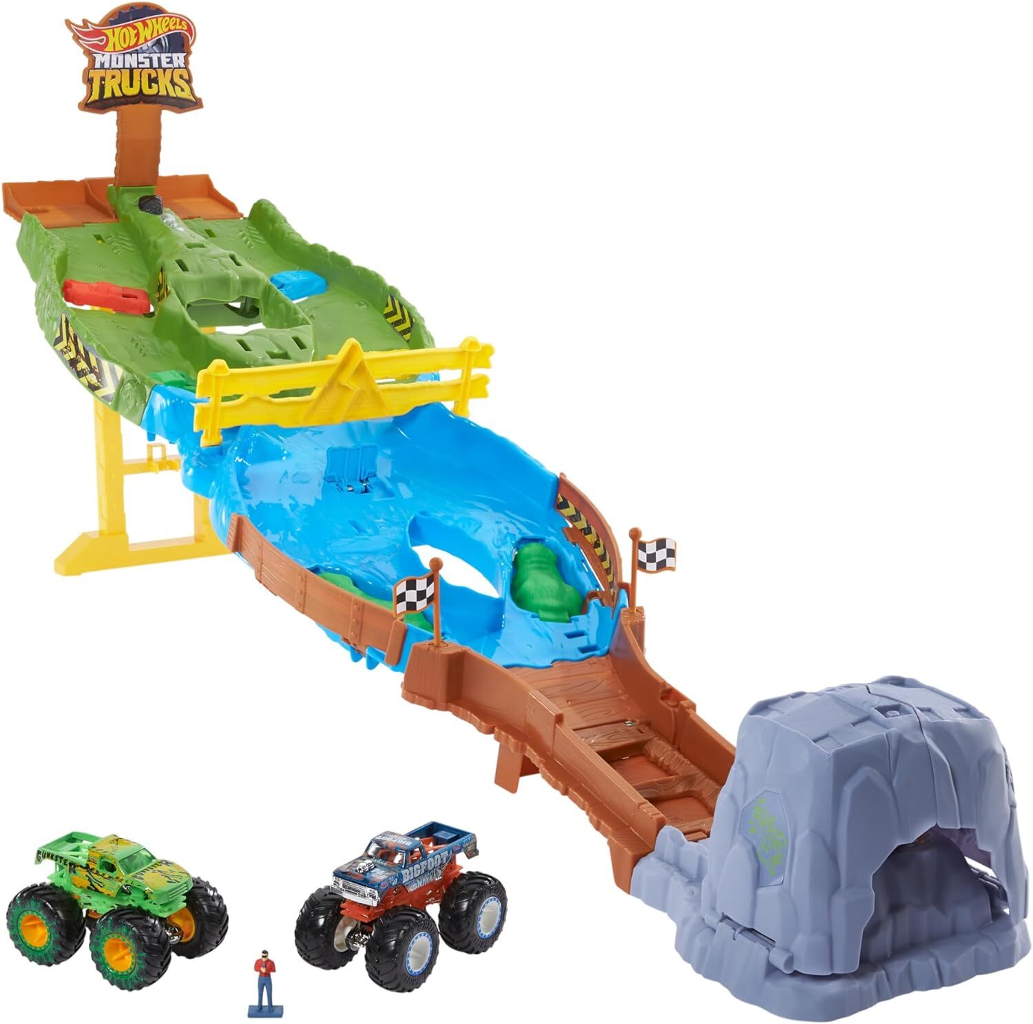 Hot Wheels Monster Trucks Heyecanlı Yarışlar Oyun Seti, 4 yaş ve üzeri, HGV12
